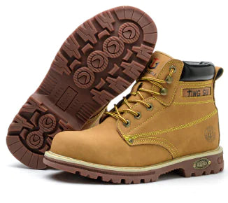 Men's High Top Matte Leather Martin Boots for Outdoors